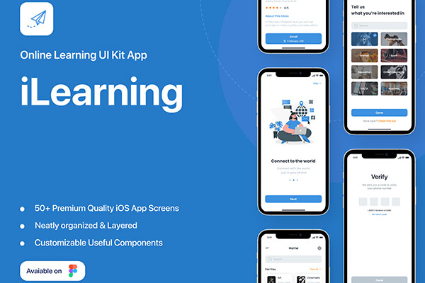设计森林下午茶：在线课程教育App应用 UI 套件