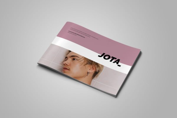 时尚模特横版杂志画册设计模板 Jota – Landscape Brochure