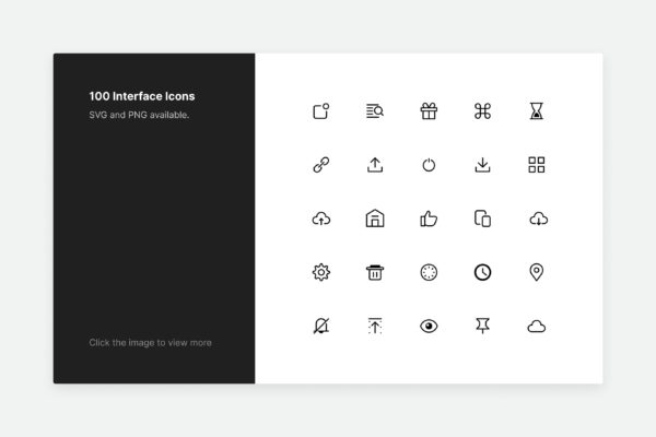 简约线条风格矢量UI界面图标集合 Interface Icons – Line style