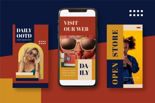 创意时尚排版Instagram故事模板v7 Story Instagram Template Vol. 7