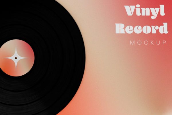 乙烯基黑胶唱片音乐品牌展示样机素材v5 Vinyl Record Mockup
