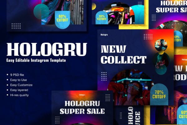 城市商店促销Instagram帖子社交素材 Hologru – Urban Store Instagram Post