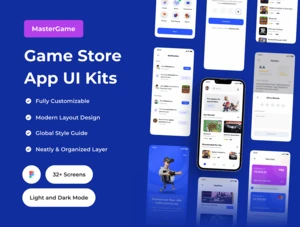 设计森林下午茶：游戏商店App应用程序 UI 套件