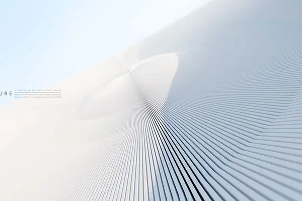 抽象条纹白色空间海报设计韩国素材[psd]