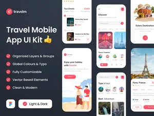 设计森林下午茶：旅行旅游类App UI设计套件