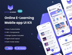设计森林下午茶：在线电子学习App移动应用程序 UI 套件