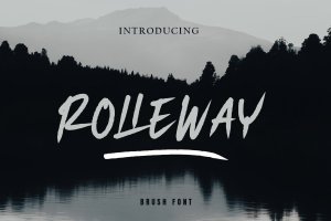 手写笔刷字体素材 Rolleway
