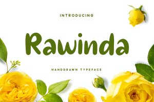 现代甜美手写字体素材 Rawinda Font