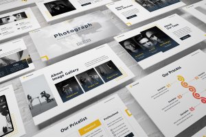 摄影主题工作室推广PPT幻灯片模板 Photograph – Studio Powerpoint Template