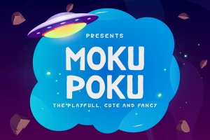 粗体风格无衬线字体素材 Mokupoku | Playful Font