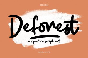 随意个性手写字体 Deforest Handwritten Script Font