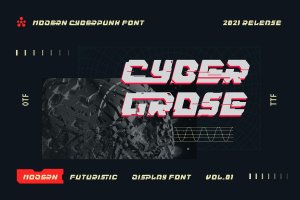 未来赛博朋克风字体素材 Cybergrose – Cyberpunk Display Font