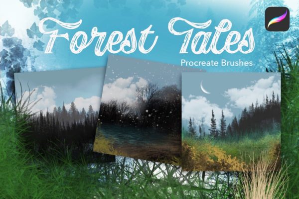 森林元素Procreate笔刷素材 Forest Tales Procreate Brushes