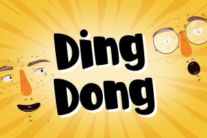 卡通漫画无衬线字体素材 Ding Dong – Comic Display Font