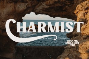厚重而独特的衬线字体素材 Charmist – Thick And Unique Serif