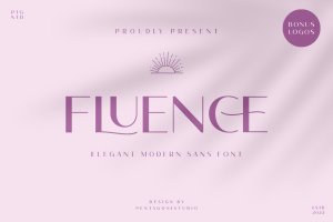 优雅品牌无衬线字体素材 Fluence I Elegant Sans Serif Font