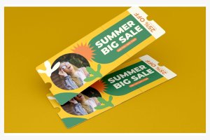 夏季促销活动门票票券模板 Summer Big Sale – Voucher Template