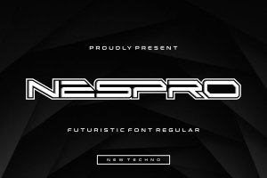 大胆排版电竞游戏字体素材 Nespro Font