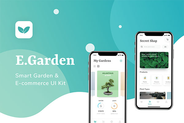 设计森林下午茶：智能花园管理App应用程序 UI KIT