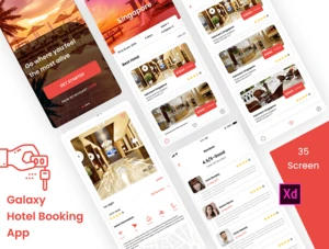 设计森林下午茶：酒店预订APP UI套件