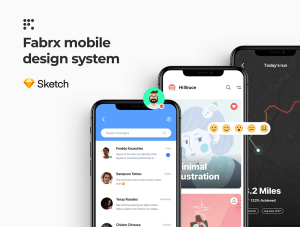 设计森林下午茶：Fabrx移动应用设计系统Sketch模板