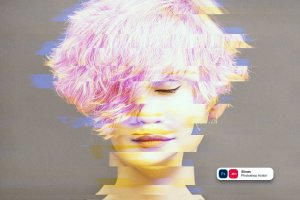 分割切片效果照片处理PS动作 Slices Photoshop Action