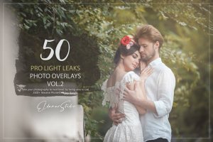 50个专业漏光效果照片叠层背景素材v2 50 Pro Light Leaks Photo Overlays – Vol. 2