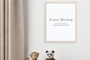 室内背景照片作品展示相框画框样机模板#1936 Frame Mockup #1936, Interior Mockup