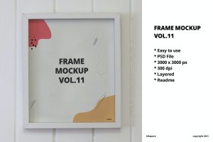 印刷作品展示框架样机模板v11 Frame Mockup Vol.11
