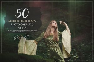 50个彩色漏光照片叠层背景素材v2 50 Motion Light Leaks Photo Overlays – Vol. 2