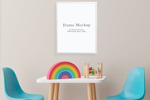 室内背景照片作品展示相框画框样机模板#2469 Frame Mockup #2469, Interior Mockup