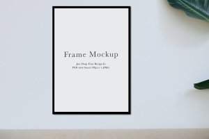 室内背景照片作品展示相框画框样机模板#2358 Frame Mockup #2358, Interior Mockup