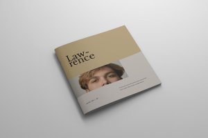 时尚多用途方形杂志宣传册设计模板 Lawrence – Square Brochure