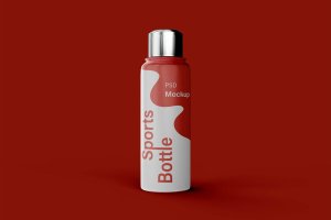 运动水壶水瓶包装设计样机psd模板 Sports Bottle Mockup
