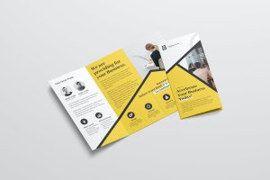 三折页业务小册子版式设计模板 Trifold Brochure