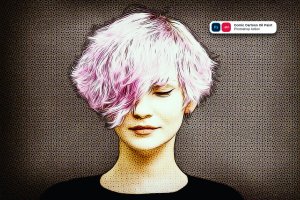 漫画油画效果照片处理PS动作 Comic Cartoon Oil Paint Photoshop Action
