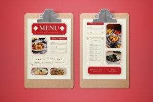 限定版中国新年菜单模板设计下载 Chinese New Year Food Menu