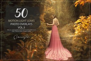 50个彩色漏光照片叠层背景素材v3 50 Motion Light Leaks Photo Overlays – Vol. 3