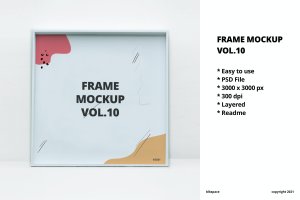 印刷作品展示框架样机模板v10 Frame Mockup Vol.10