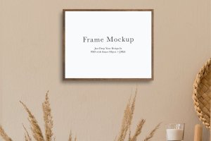 室内背景照片作品展示相框画框样机模板#1915 Frame Mockup #1915, Interior Mockup