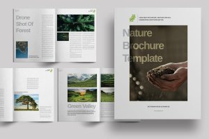 自然生活方式宣传册布局排版设计模板 Nature Lifestyle Brochure Layout