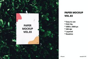 海报传单作品展示纸张样机模板v3 Paper Mockup Vol.03