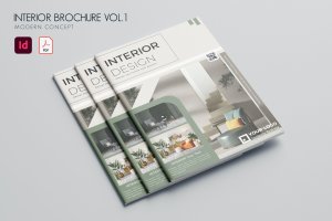 室内设计家居杂志宣传册模板v1 Interior Brochure Vol.1
