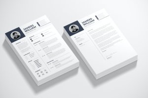 可编辑极简白色背景简历模板下载 Minimalist Resume Template Word