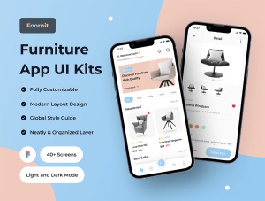 设计森林下午茶：现代简约风格高级家具App应用程序 UI 套件