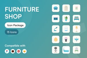 家具图标素材包 Furniture Icon Pack