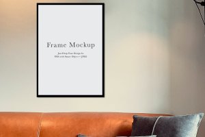 室内背景照片作品展示相框画框样机模板#2402 Frame Mockup #2402, Interior Mockup