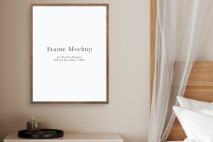 室内背景照片作品展示相框画框样机模板#2381 Frame Mockup #2381, Interior Mockup
