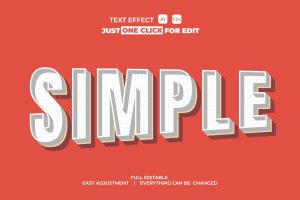 3D立体白色网格矢量文本/文字效果样式素材v24 Text Effect Vol 24