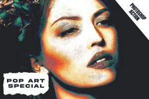 波普艺术效果照片处理PS动作 Pop Art Special Photoshop Action
